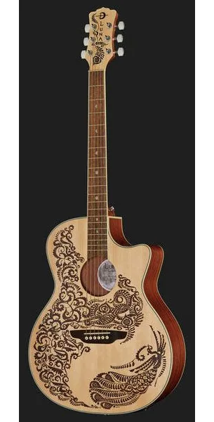 Luna Guitars Henna Paradise A/E Spruce, lähikuva 2
