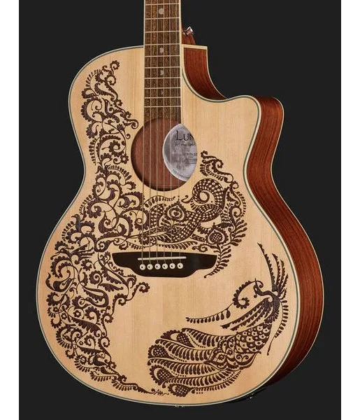 Luna Guitars Henna Paradise A/E Spruce, lähikuva 4