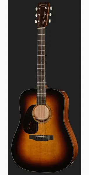 Martin Guitar D18 Sunburst LH, lähikuva 2