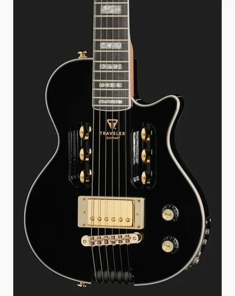 Traveler Guitar EG-1 Custom V2 Gloss Black, lähikuva 4